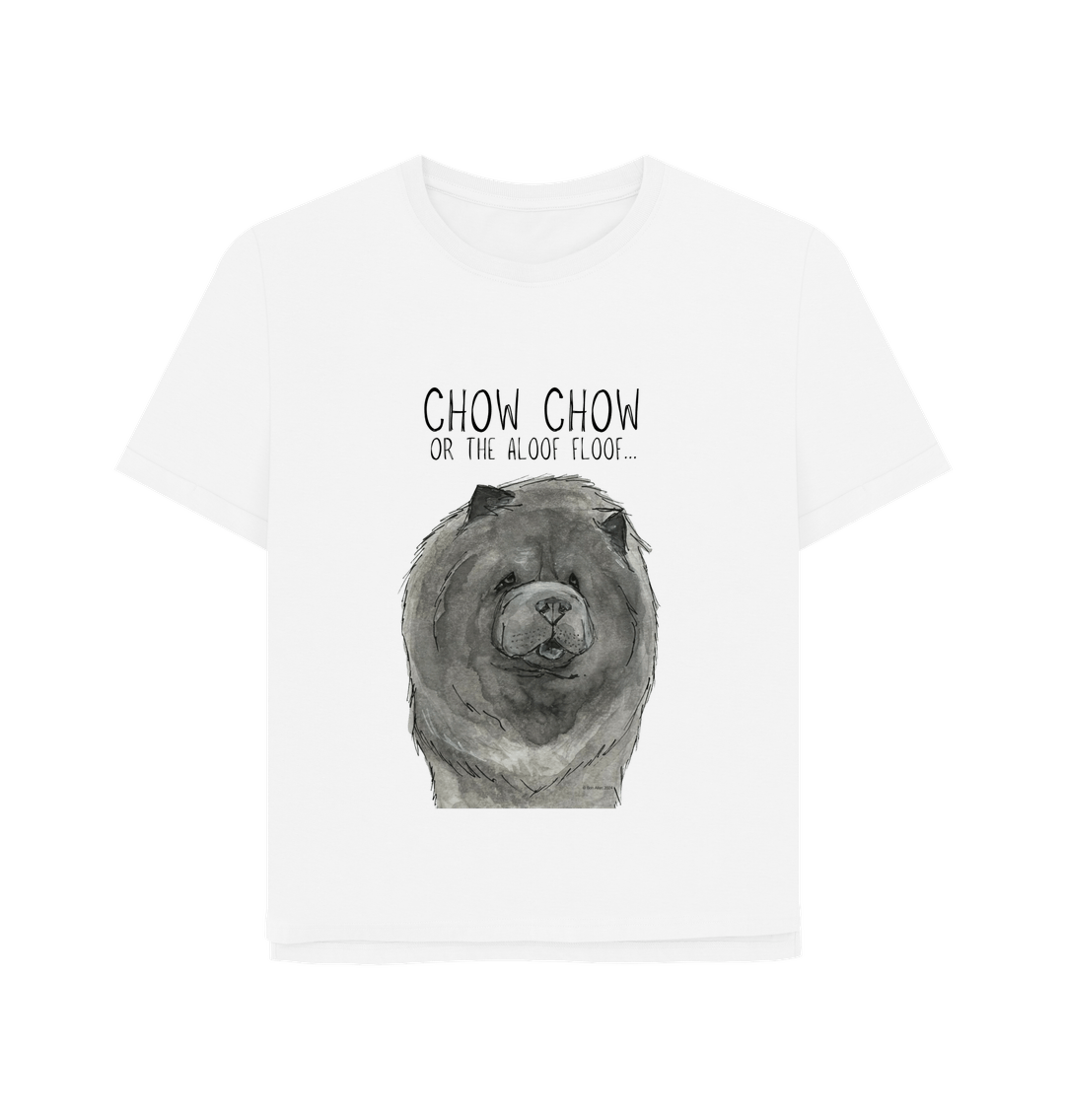 White Blue Chow Chow Women's Relaxed Fit T Shirt