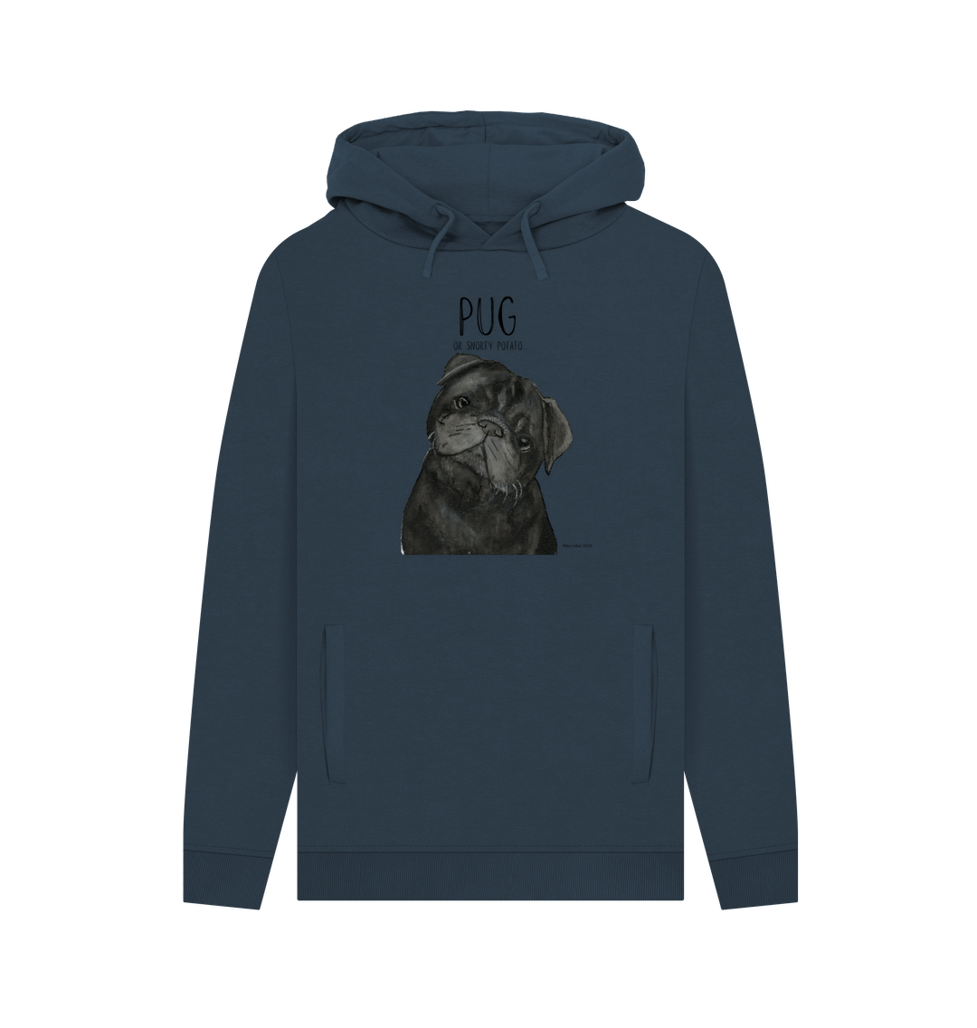 Navy Printed Hoody