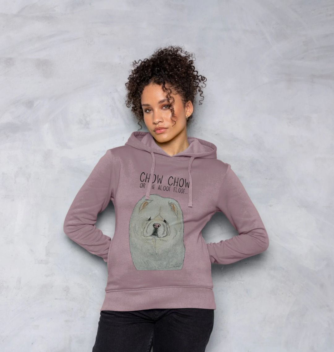 Stay Cozy in Style with the Cream Chow Chow Women's Hoodie – Featuring the Aloof Floof!