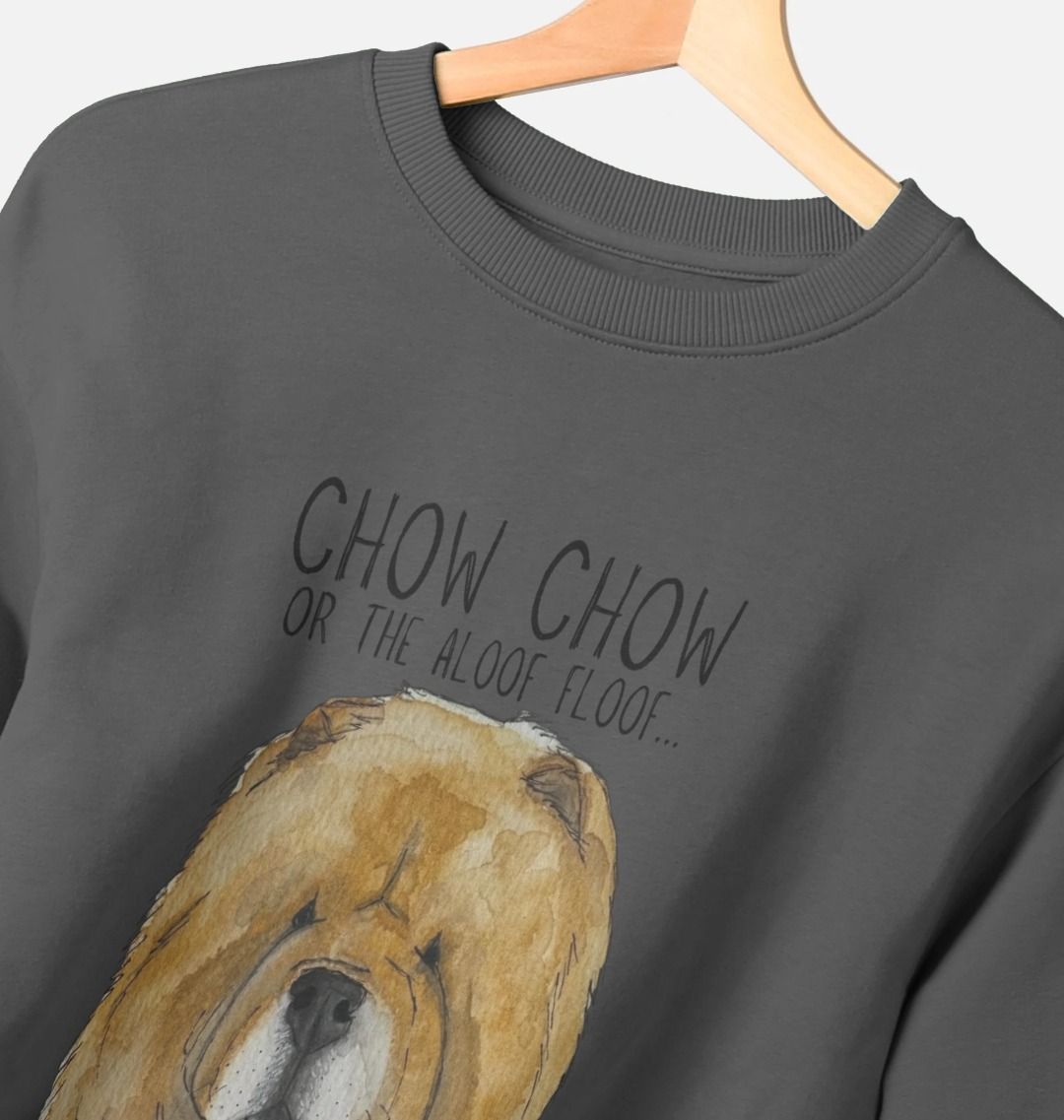 Snuggle in Style – Red Chow Chow Ladies Oversized Sweatshirt!