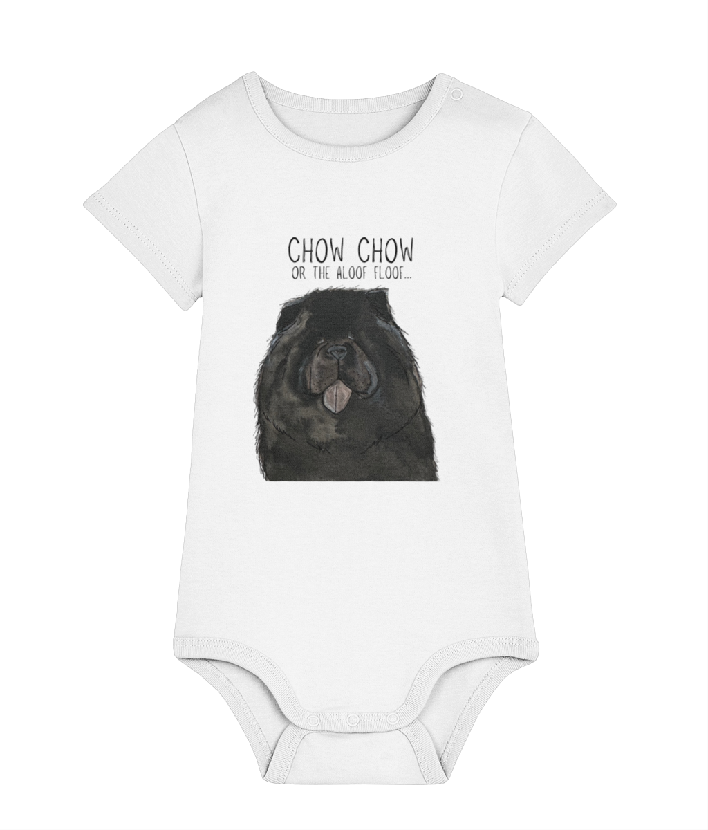 Adorable Black Chow Chow Baby Bodysuit – The Aloof Floof | Funny Baby Clothes