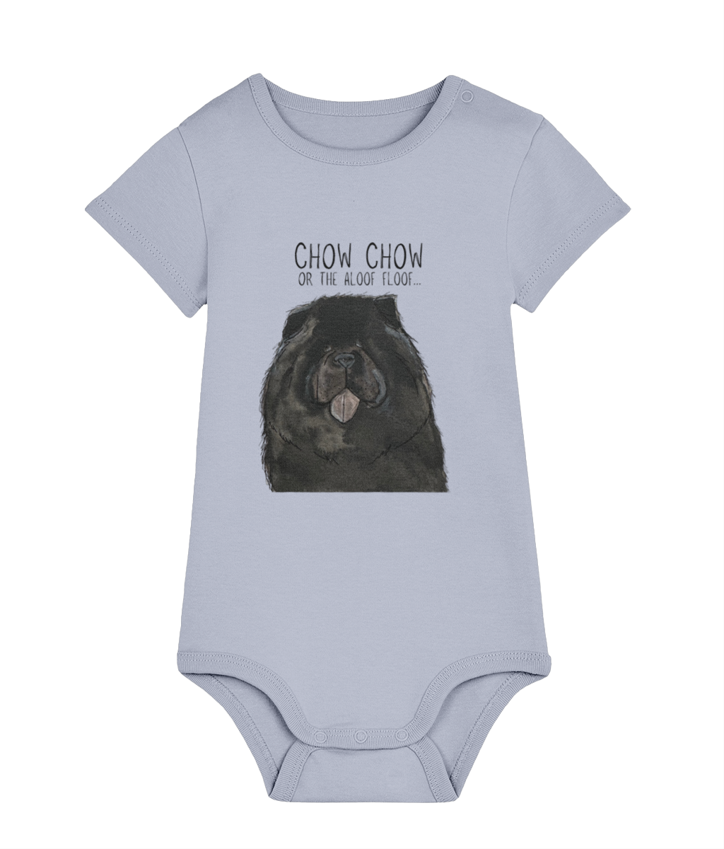 Adorable Black Chow Chow Baby Bodysuit – The Aloof Floof | Funny Baby Clothes