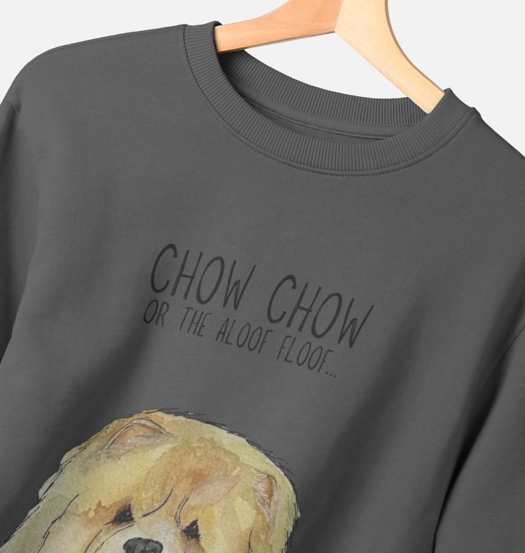 Stay Cozy with the Fawn Chow Chow "Aloof Floof" Men's Crewneck Sweatshirt