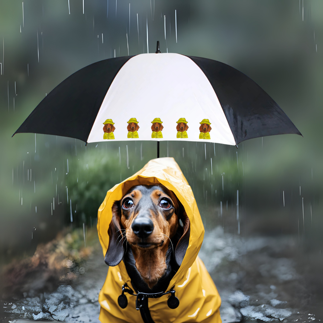 Dachshund Downpour Defender – Stay Dry in Style