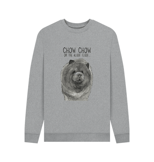 Light Heather Blue Chow Chow Men's Crew Neck Sweatshirt