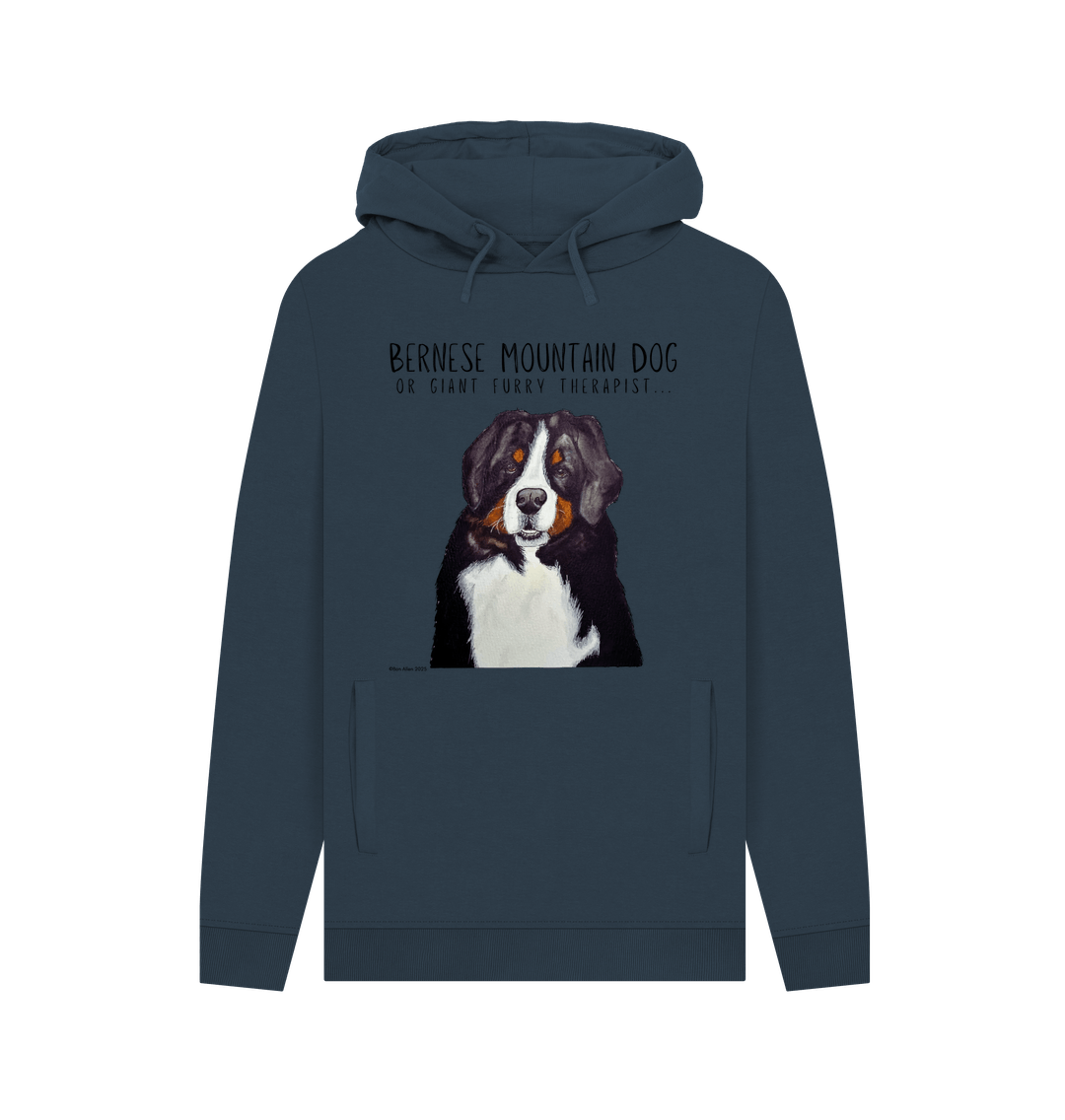 Navy Printed Hoody