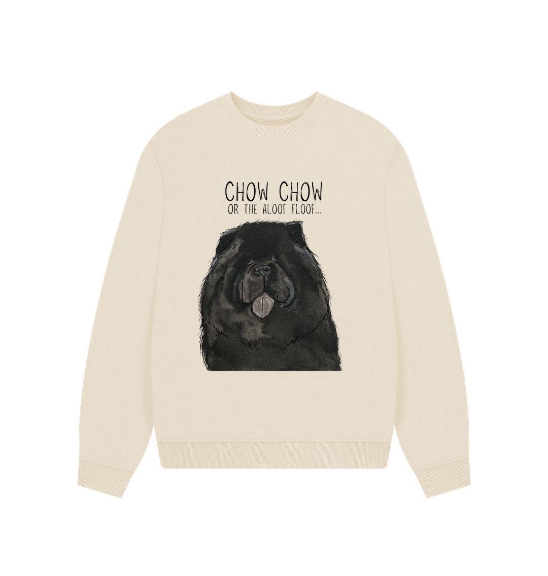 Oat Black Chow Chow Women's Oversized Sweatshirt