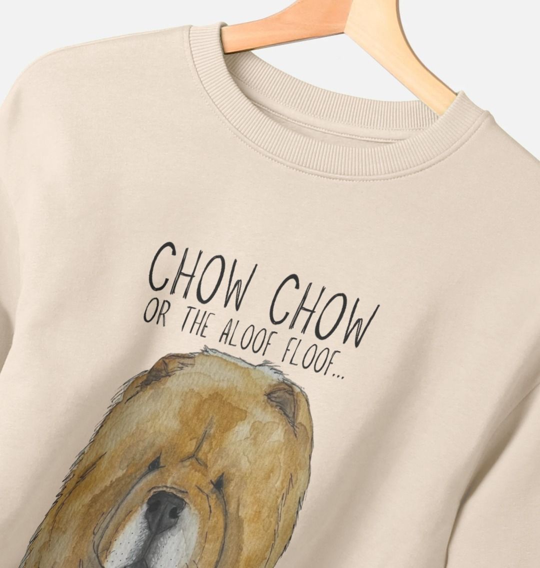 Snuggle in Style – Red Chow Chow Ladies Oversized Sweatshirt!