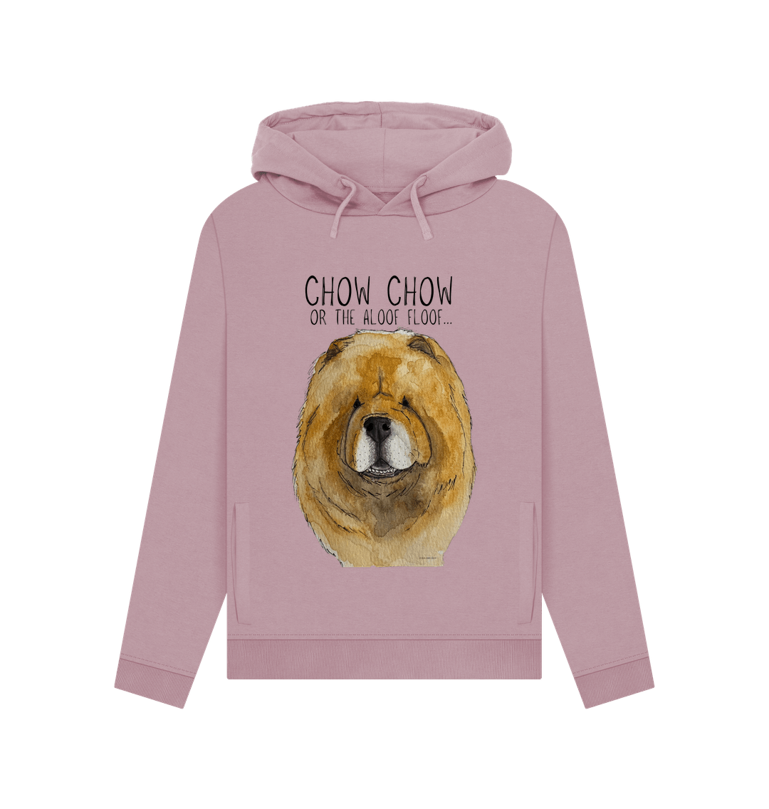 Mauve Red Chow Chow Women's Hoodie