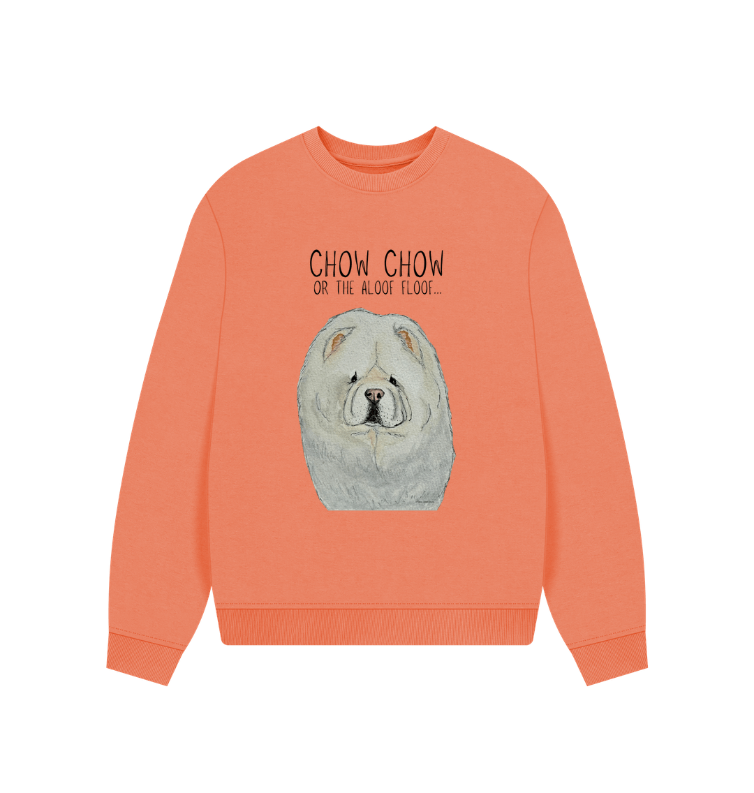 Apricot Cream Chow Chow Women's Oversized Sweatshirt