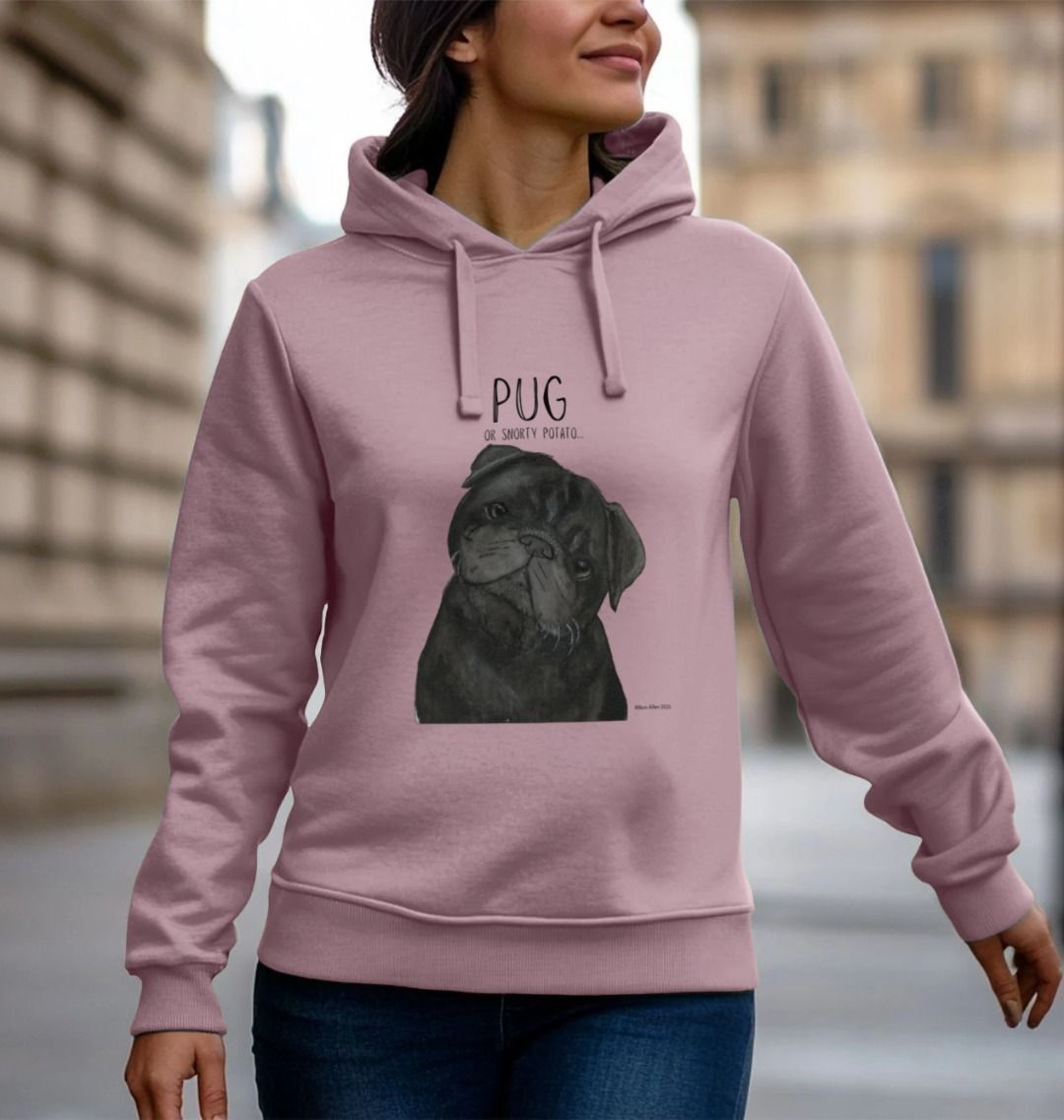 Snorty Potato Women’s Hoodie – Cozy, Cute & Pug-Approved!