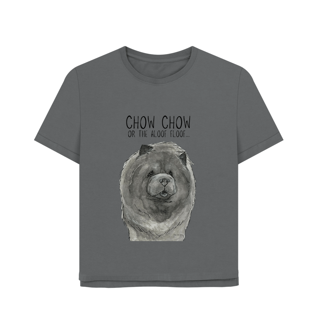 Slate Grey Blue Chow Chow Women's Relaxed Fit T Shirt