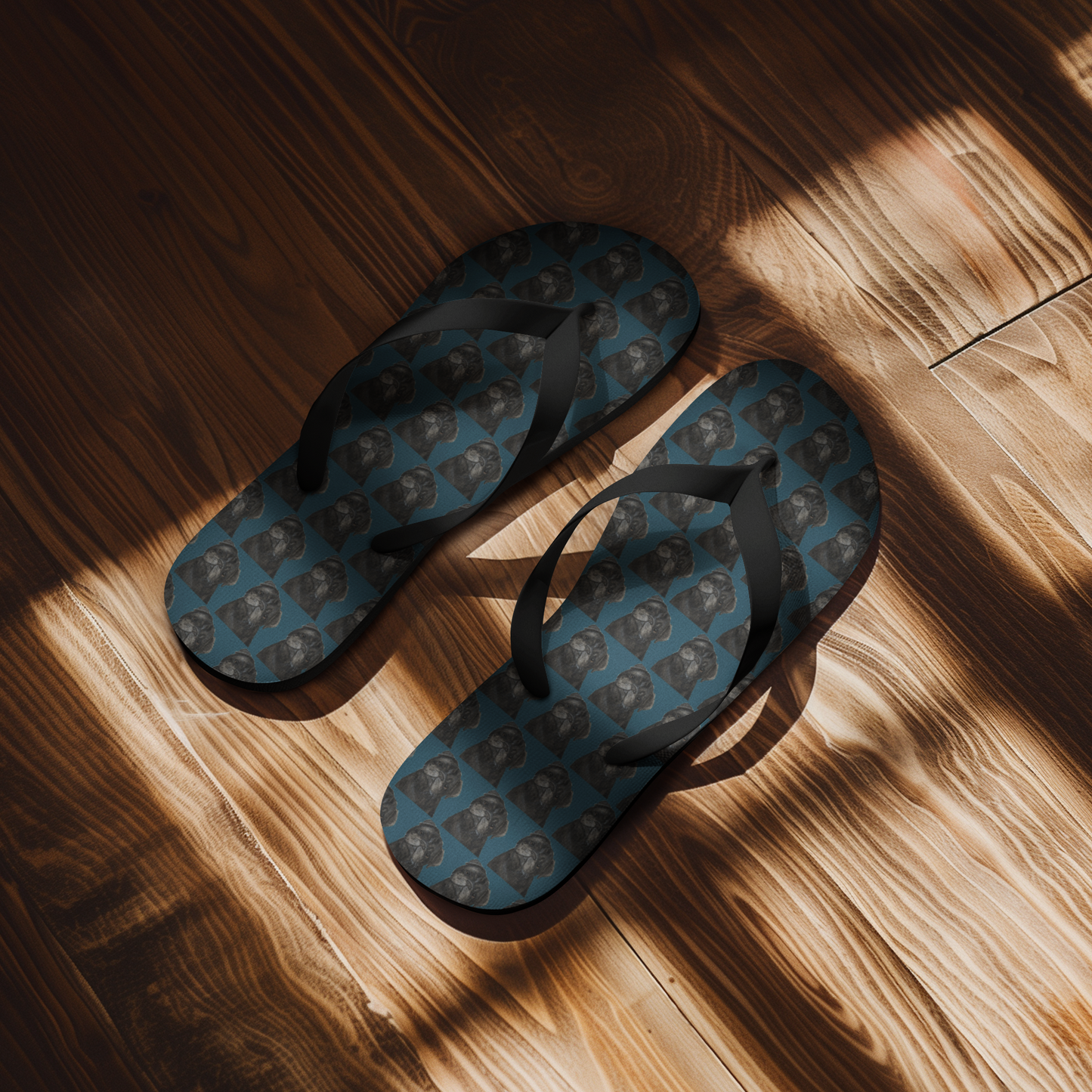 Pug Life, But Make It Fashion: Luxe Pug Print Flip Flops!