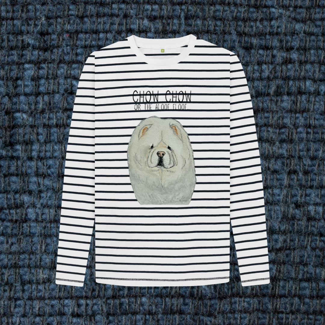 Cream Chow Chow Child’s Breton Top – Style Meets Adorable Fluff!