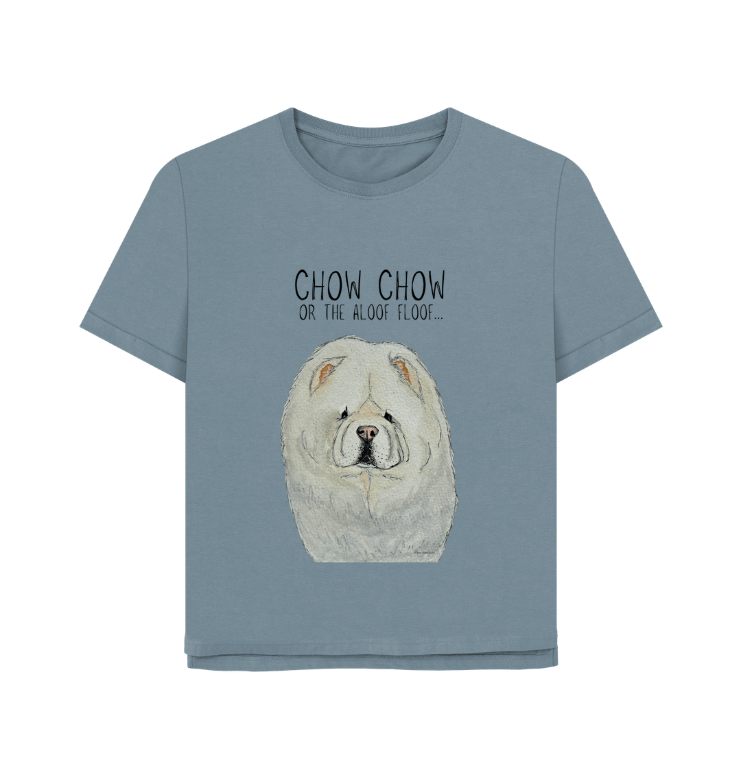 Stone Blue Cream Chow Chow Women's Relaxed Fit T Shirt