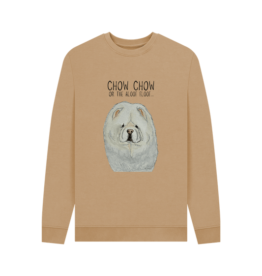 Sand Cream Chow Chow Men's Crew Neck Sweatshirt