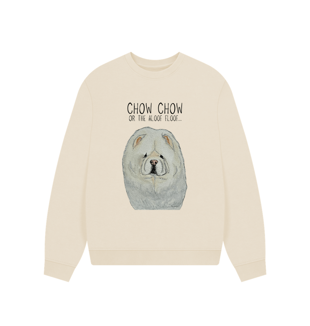 Oat Cream Chow Chow Women's Oversized Sweatshirt