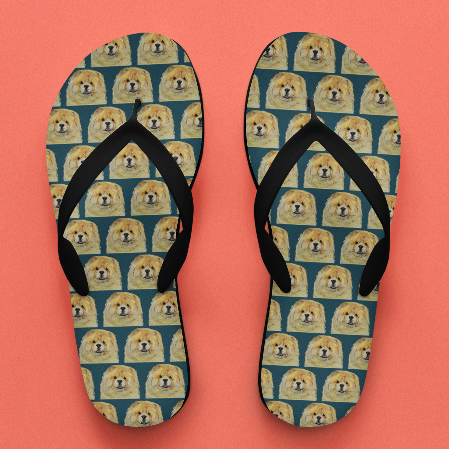 Fluff Up Your Feet: Chow Chow Flip Flops for Dog Lovers!