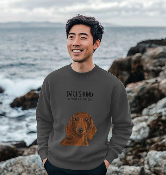 Mischievous Hot Dog Sweatshirt – For the Fearless Doxie Fans!