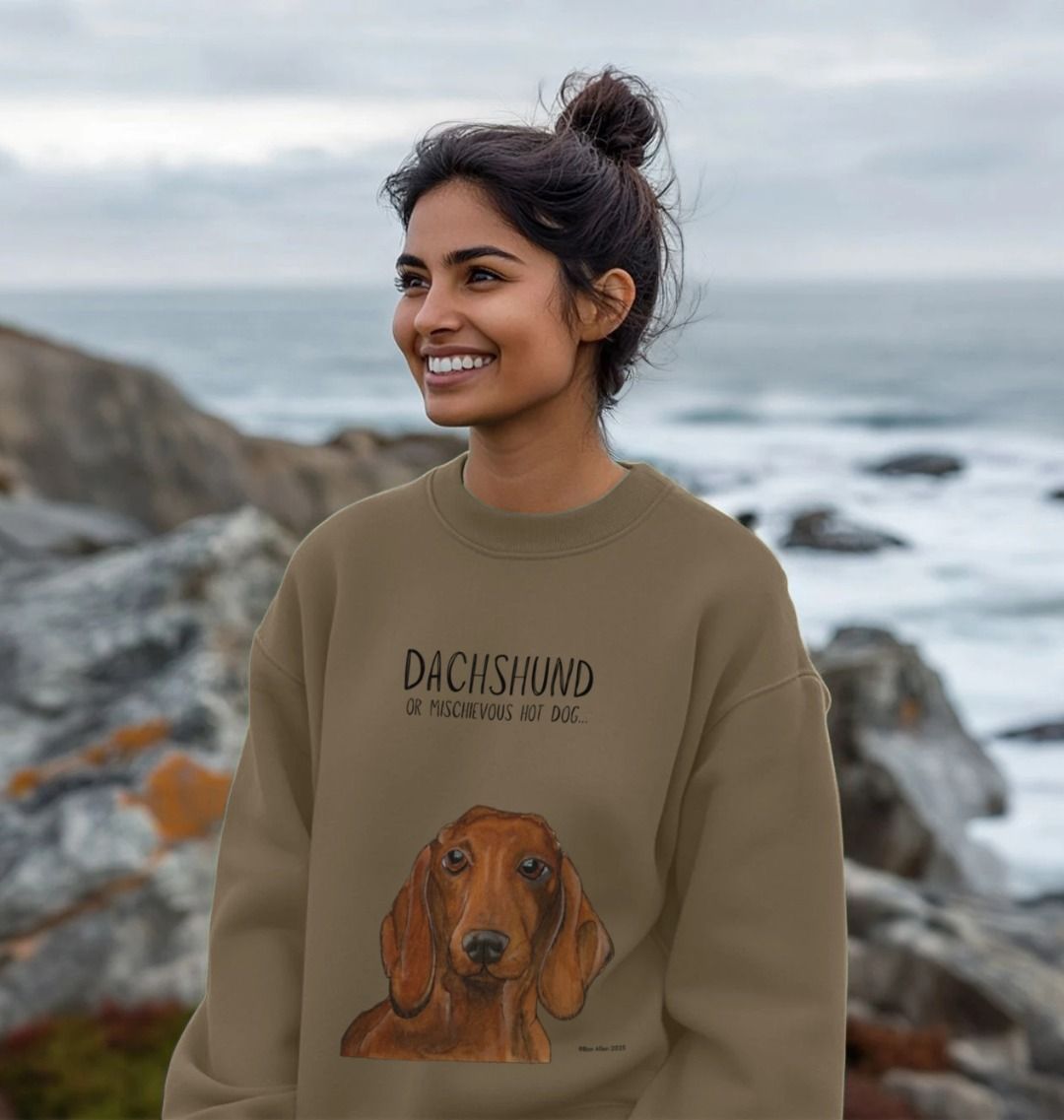 Comfy, Cozy, & Cute: The Dachshund Oversized Sweatshirt"