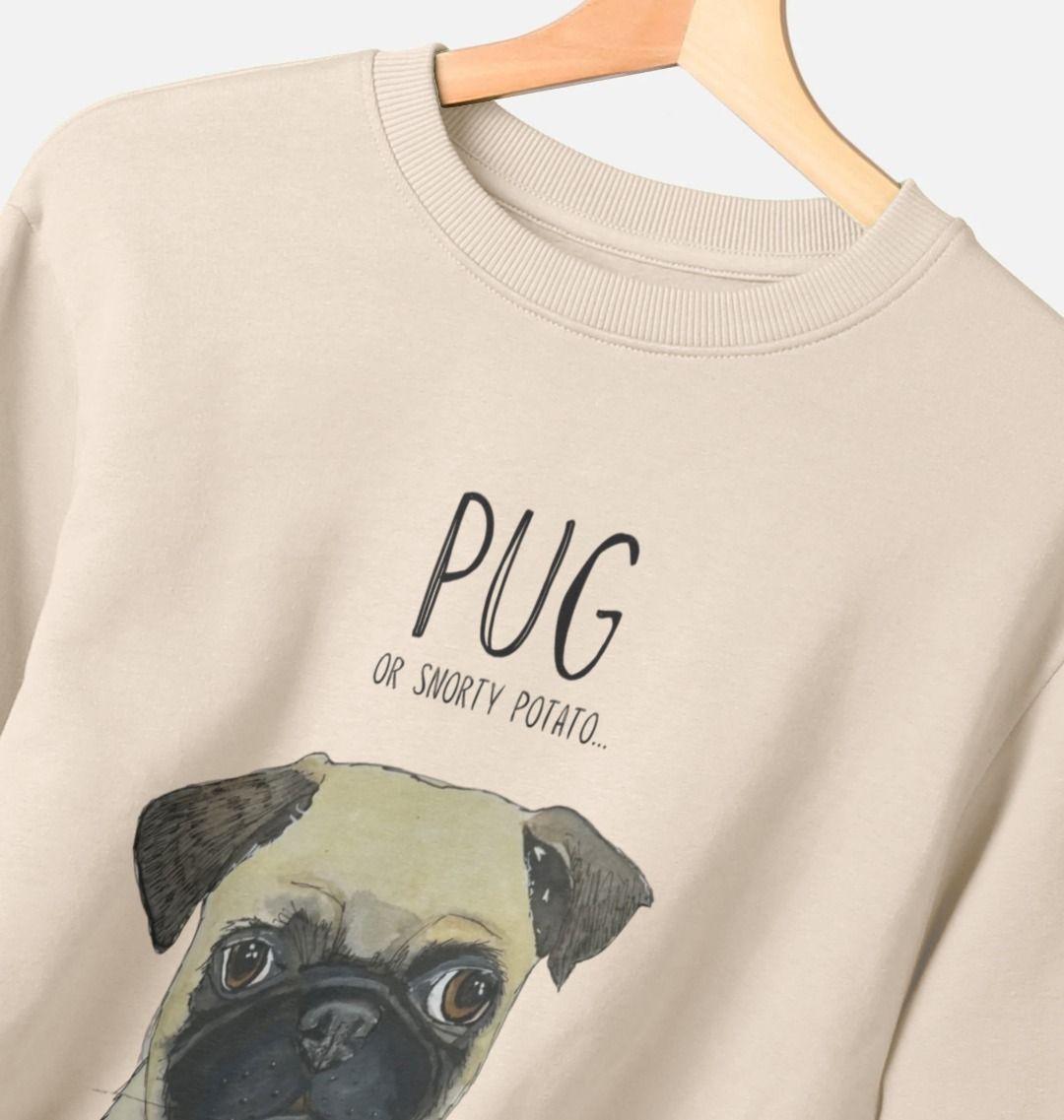 Pug or Snorty Potato? Men's Crew Neck Sweatshirt for Pug Lovers